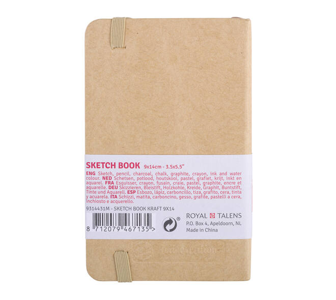 Schetsboek Talens Art Creation 80 witte vellen 140gr 90x140mm kraft