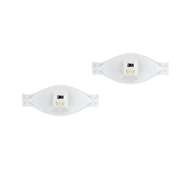 Stofmasker 3M Aura voor schuren 9322 FFP2 met ventiel 2 stuks