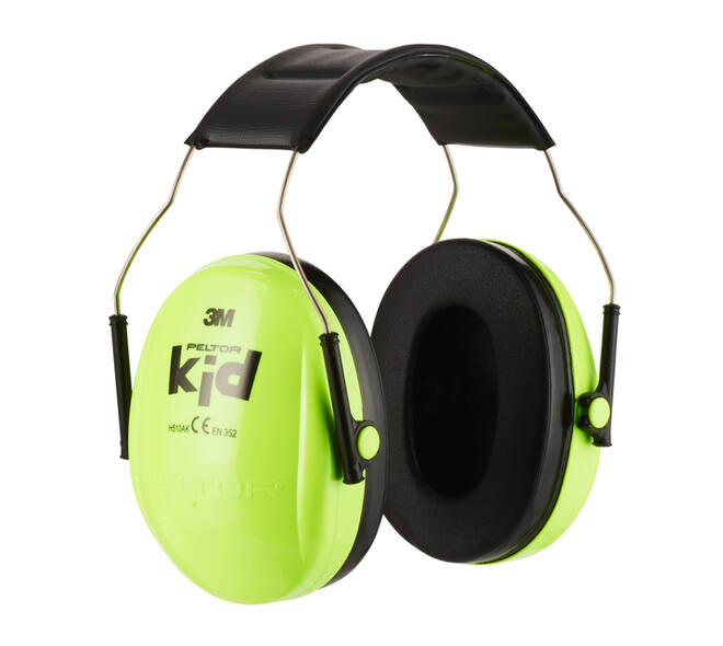 Oorkap 3M Peltor voor kinderen  H510AK (87-98 dB) neongroen