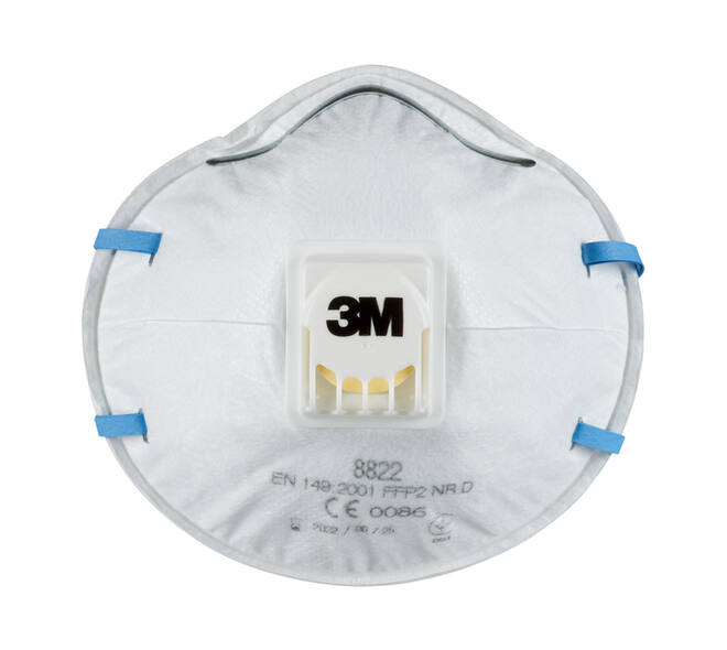 Stofmasker 3M voor schuren 8822 FFP2 met ventiel 5 stuks