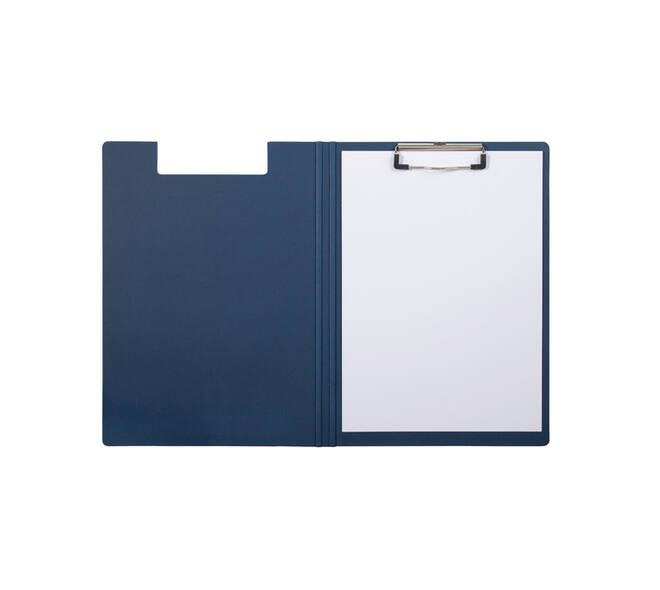 Klembordmap MAULbalance A4 versterkt karton rug 8mm blauw