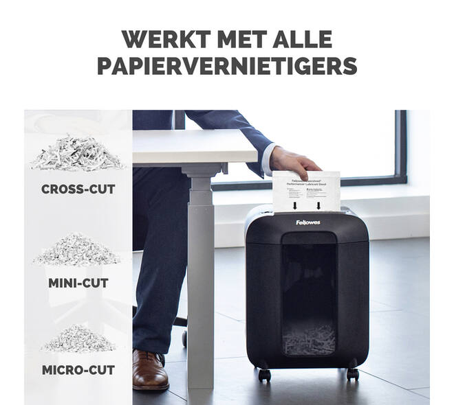 Olievellen voor papiervernietiger Fellowes Powershred Performance+ 10 vel