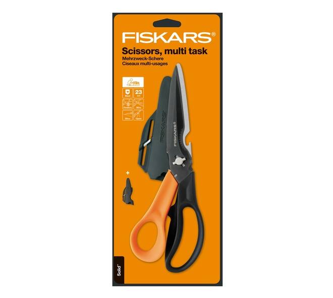 Schaar Fiskars Cuts+More Titanium multifunctioneel zwart