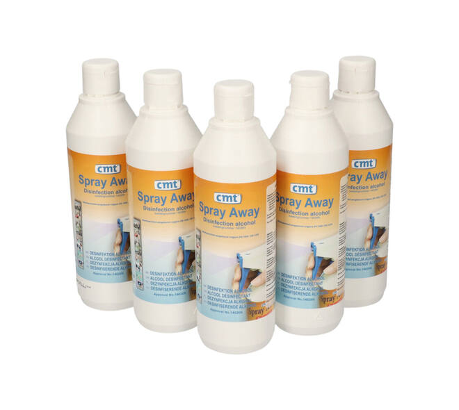 Desinfectie CMT Spray-Away alcohol 500ml exclusief verstuiver