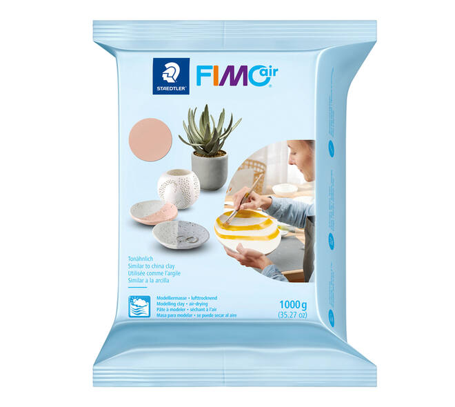 Boetseerklei Staedtler Fimo air 8101 1000 gram lichtroze