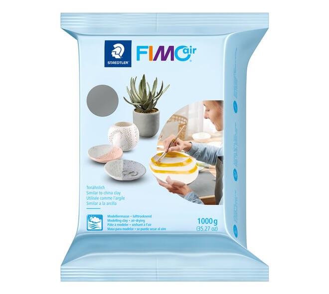 Boetseerklei Staedtler Fimo air 8101 1000 gram grijs