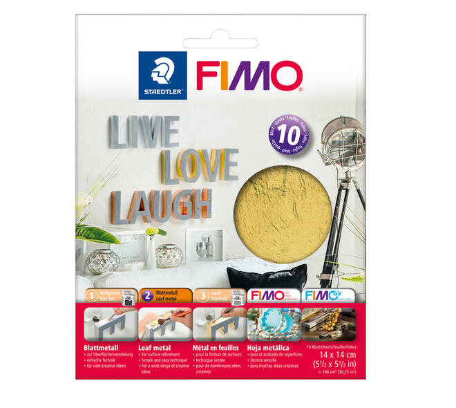 Bladmetaal Staedtler Fimo 8781 14x14cm goud 10 vel