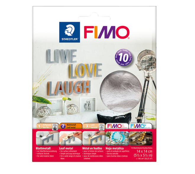 Bladmetaal Staedtler Fimo 8781 14x14cm zilver 10 vel