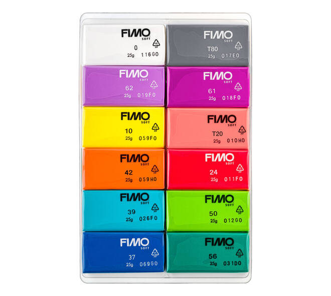 Klei Fimo soft colour pak à 12 briljante kleuren