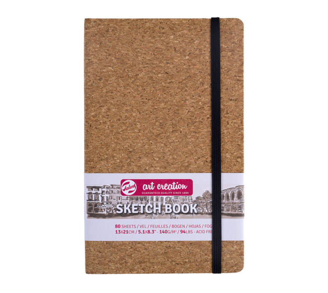 Schetsboek Talens Art Creation 80 witte vellen 140gr 130x210mm kurk