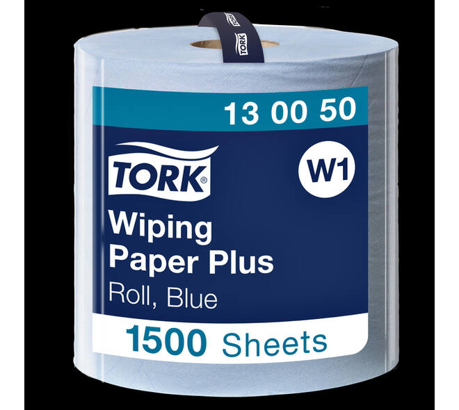 Poetspapier Tork W1 Plus Premium 2-laags 1500 vel blauw 130050