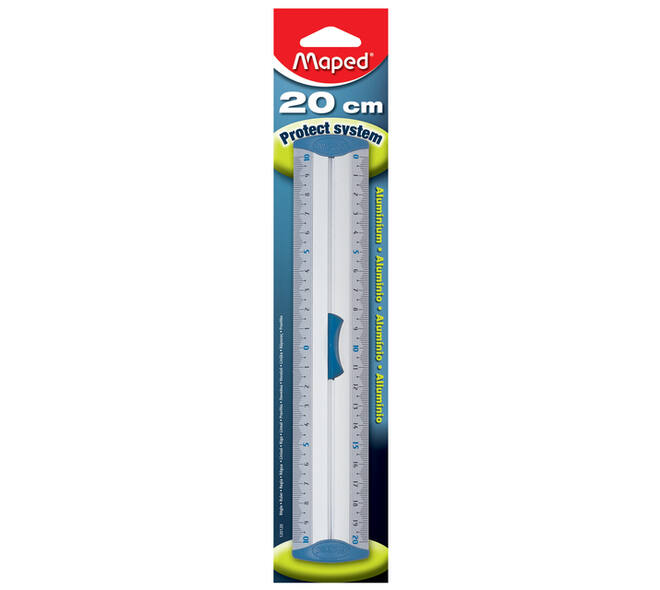 Liniaal Maped met handgreep 20cm aluminium