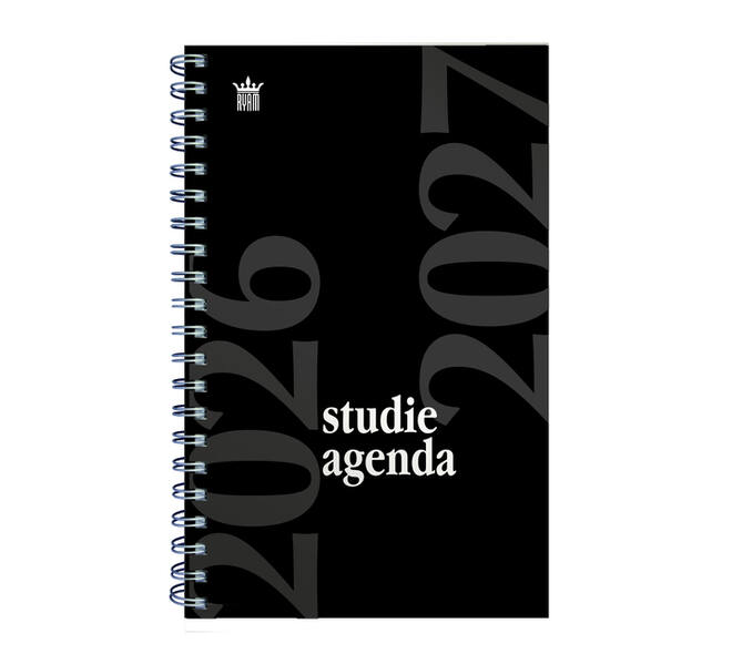 Schoolagenda 2026-2027 Ryam Studie 7dagen/2pagina's spiraal zwart