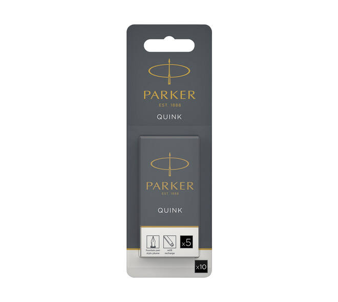 Inktpatroon Parker Quink zwart blister à 10 stuks