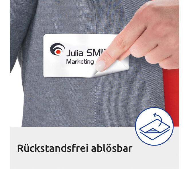 Naambadge etiket Avery J4785-20 80x50mm wit 200 stuks