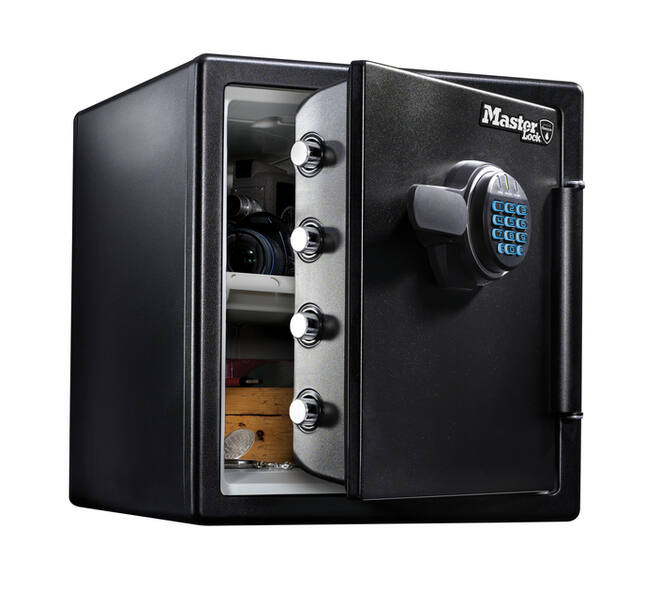 Kluis MasterLock brandvrij en waterdicht electronisch combi-slot XL zwart ZA43