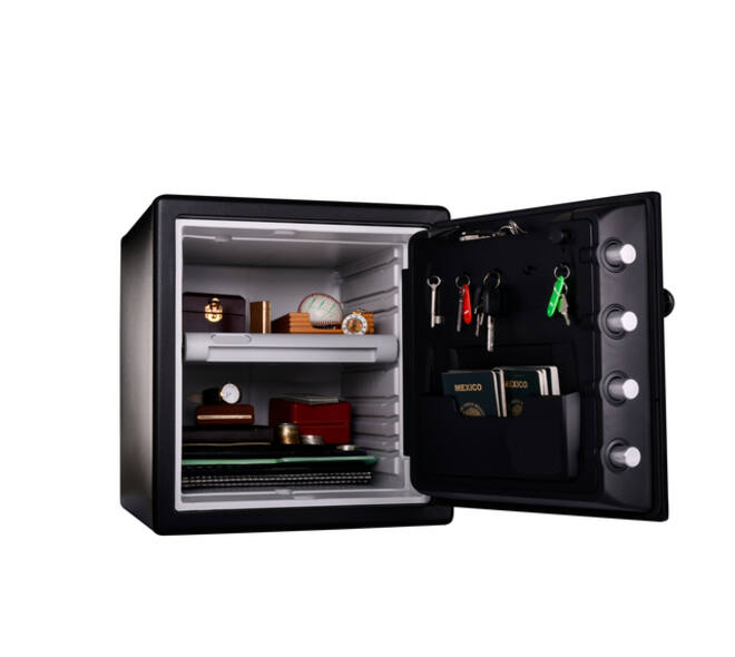 Kluis MasterLock brandvrij en waterdicht electronisch combi-slot XL zwart ZA43