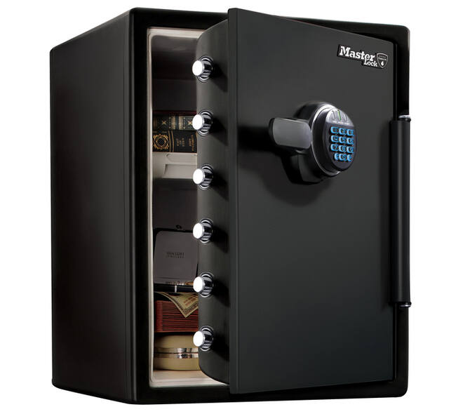 Kluis MasterLock brandvrij en waterdicht electronisch combi-slot XXL zwart ZA62
