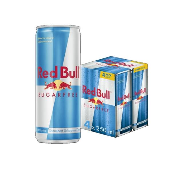 Energiedrank Red Bull sugarfree blik 250 ml