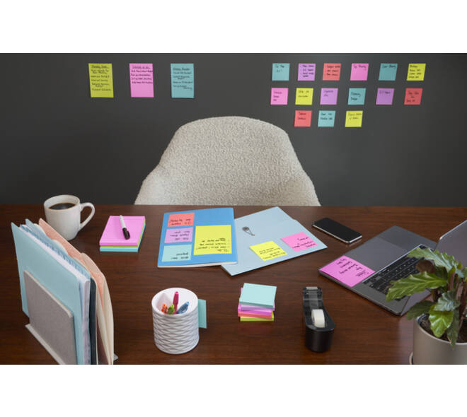 Memoblok Post-it 622 Super Sticky 47,6x47,6mm Cosmic 12 stuks