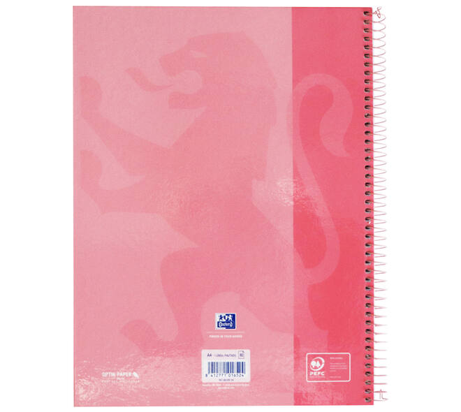 Notitieboek Oxford Classic Europeanbook A4+ 4-gaats lijn 160 pagina's roze