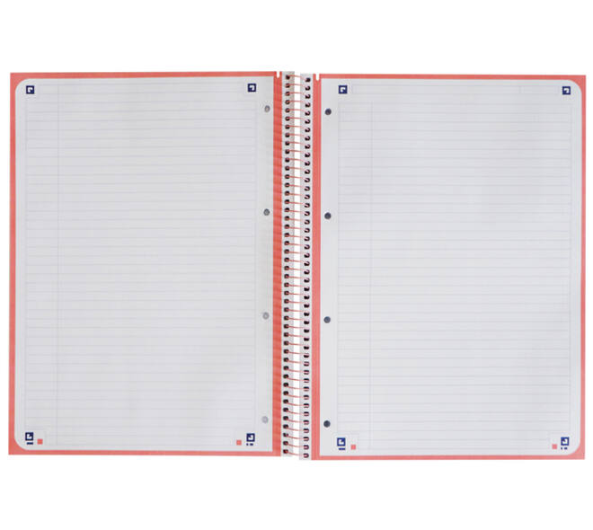 Notitieboek Oxford Classic Europeanbook A4+ 4-gaats lijn 160 pagina's roze