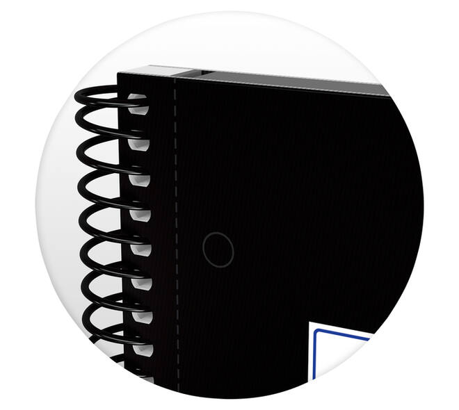 Notitieboek Oxford Classic Europeanbook A4+ 4-gaats ruit 160 pagina's zwart
