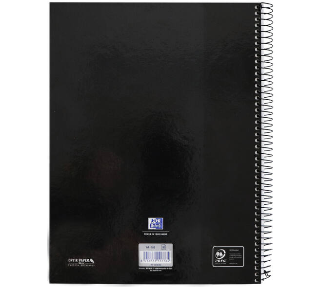 Notitieboek Oxford Classic Europeanbook A4+ 4-gaats ruit 160 pagina's zwart