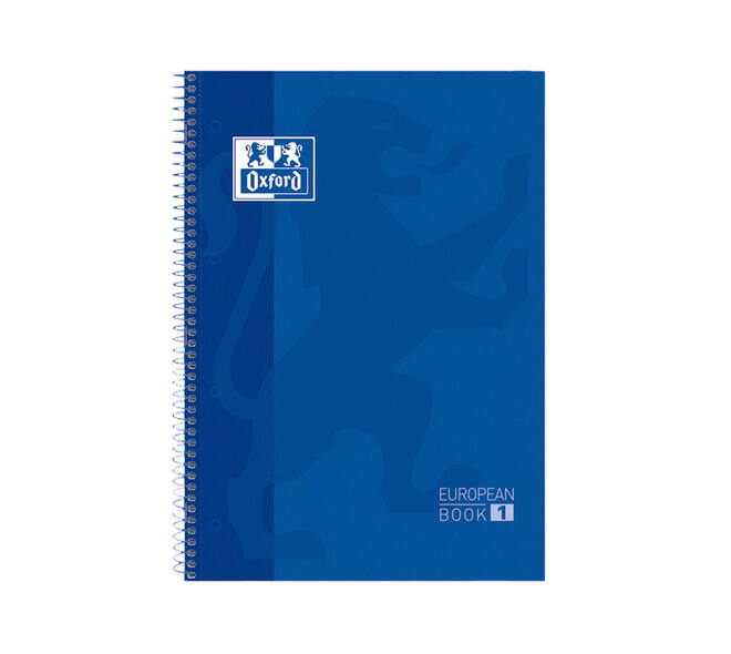 Notitieboek Oxford Classic Europeanbook A4+ 4-gaats lijn 160 pagina's donkerblauw