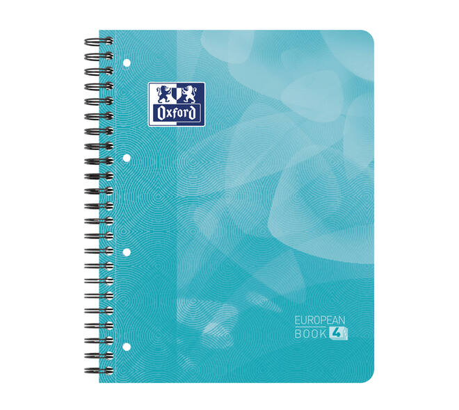Projectboek Oxford School A4+ lijn 4-gaats 240 pagina's 80gr aqua