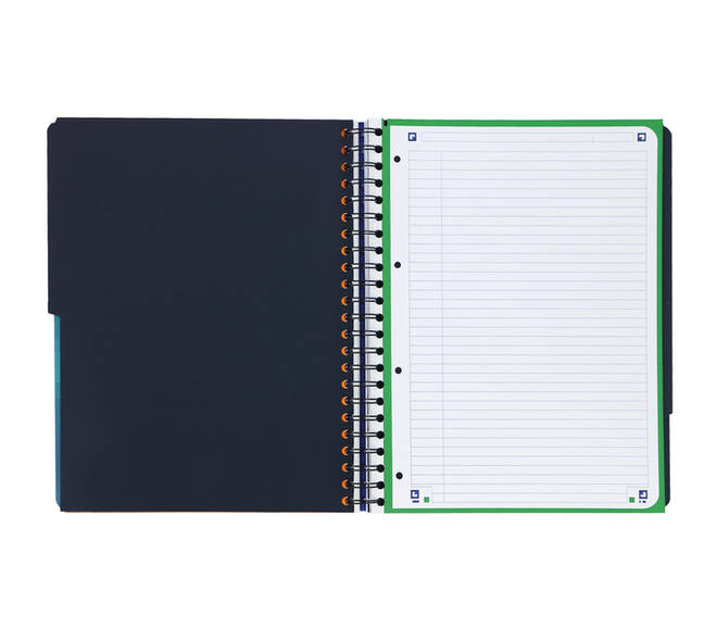 Projectboek Oxford School A4+ lijn 4-gaats 240 pagina's 80gr aqua