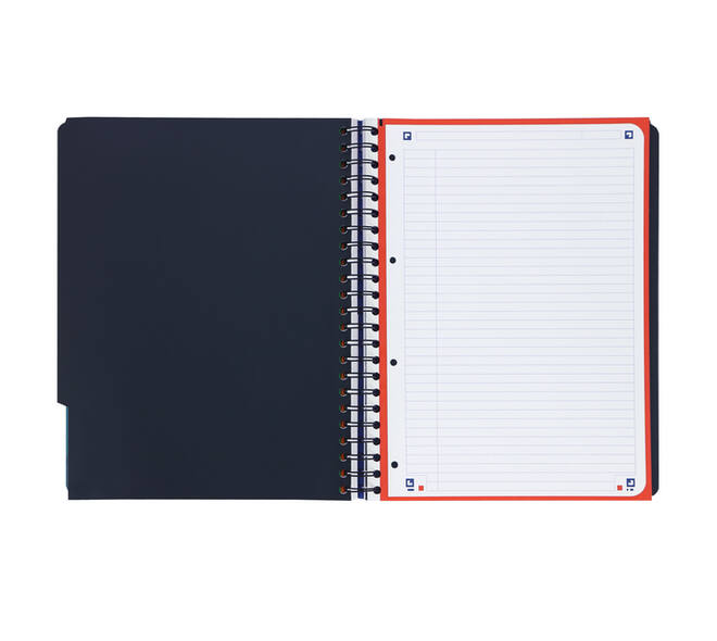 Projectboek Oxford School A4+ lijn 4-gaats 240 pagina's 80gr aqua