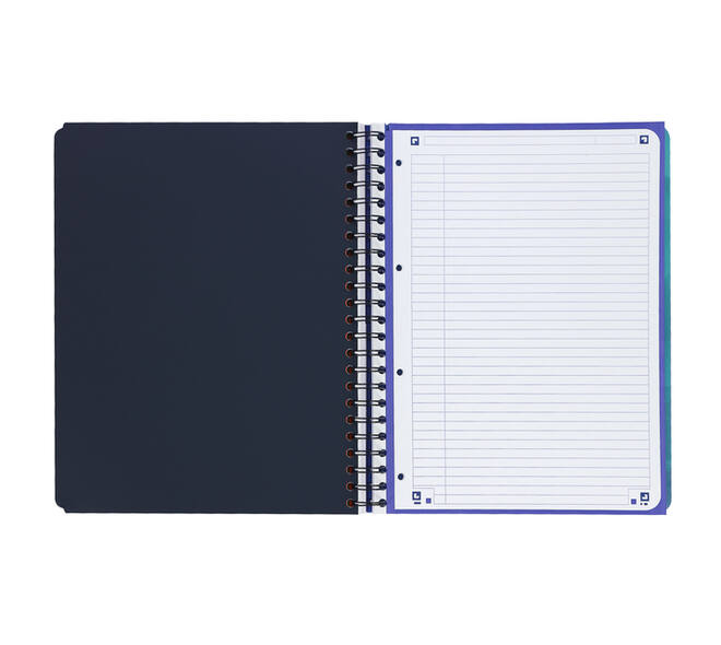 Projectboek Oxford School A4+ lijn 4-gaats 240 pagina's 80gr aqua