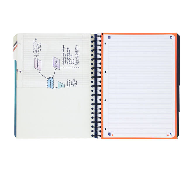 Projectboek Oxford School A4+ lijn 4-gaats 240 pagina's 80gr aqua