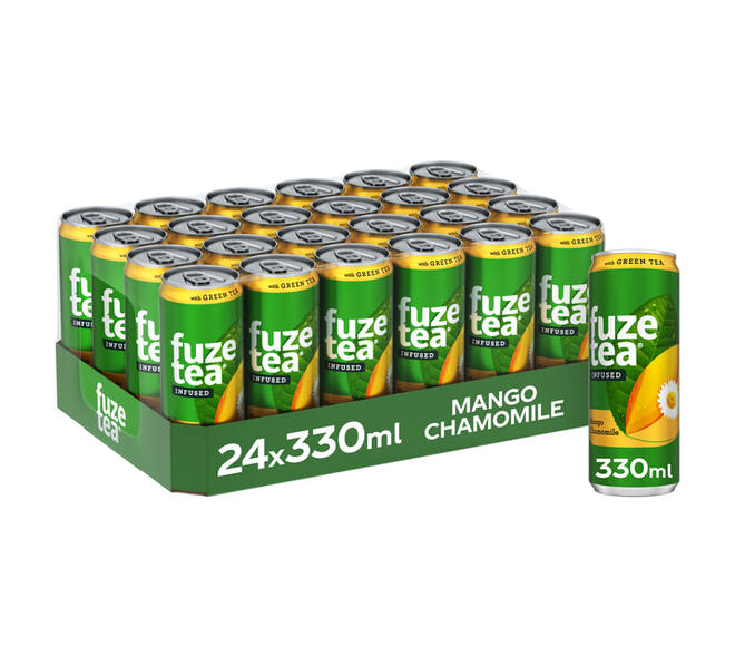 Frisdrank Fuze Tea Green Tea mango chamomile blik 330ml