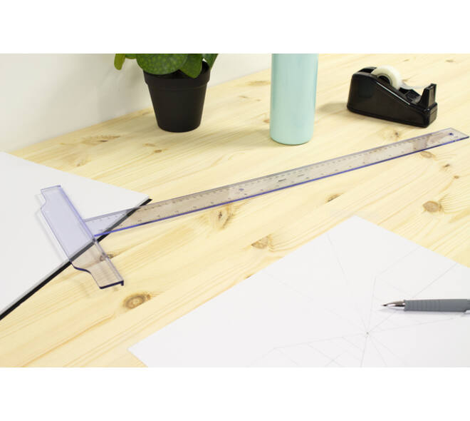 Tekenhaak Aristo GeoCollege 60cm transparant
