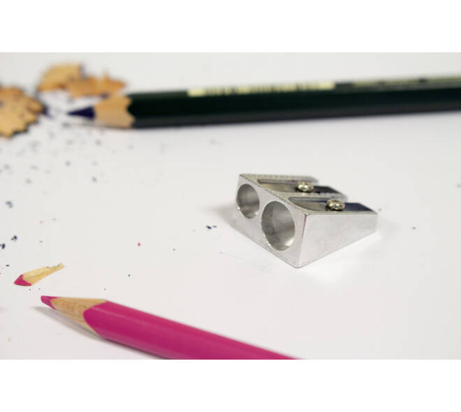 Puntenslijper Westcott aluminium dubbel kegelvorm