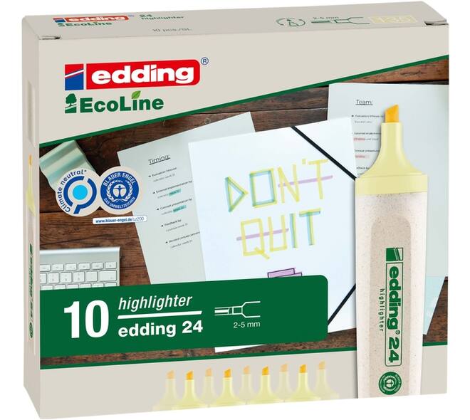 Markeerstift edding 24 EcoLine pastel geel