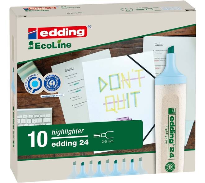 Markeerstift edding 24 EcoLine pastel blauw
