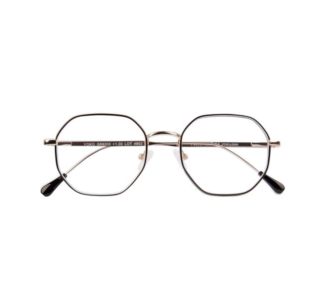 Leesbril I Need You +2.00 dpt Yoko zwart-goud