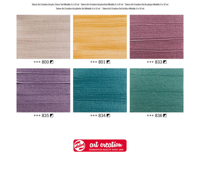 Acrylverf Talens Art Creation metallic assorti 6 tubes à 12ml
