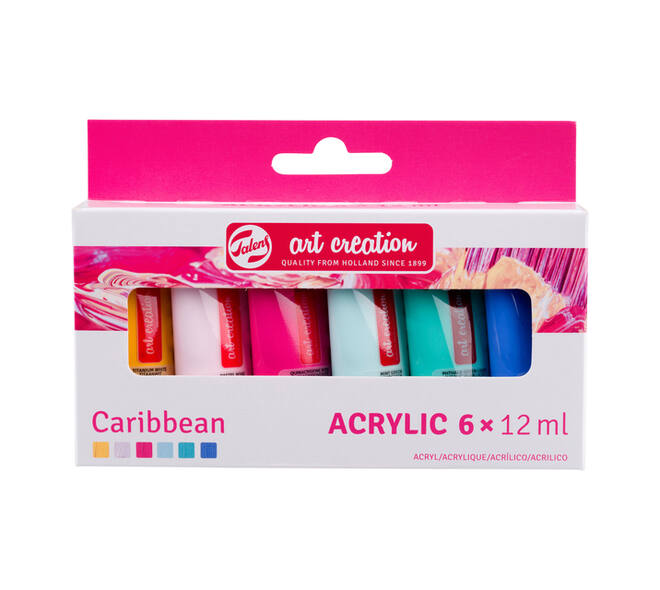 Acrylverf Talens Art Creation Caribbean assorti 6 tubes à 12ml