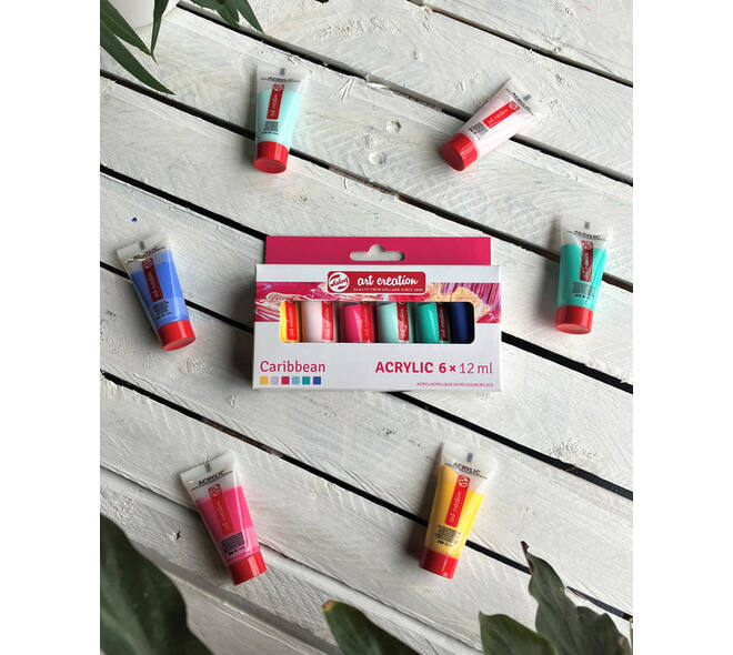 Acrylverf Talens Art Creation Caribbean assorti 6 tubes à 12ml
