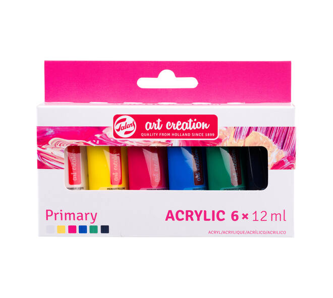 Acrylverf Talens Art Creation Primary assorti 6 tubes à 12ml
