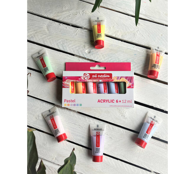 Acrylverf Talens Art Creation pastel assorti 6 tubes à 12ml