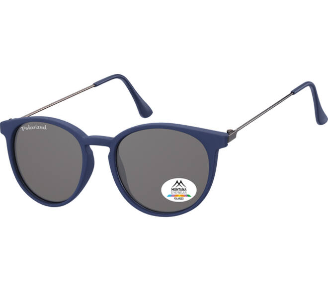 Zonnebril Montana smoke gepolariseerd rond glas en metalen pootje bl