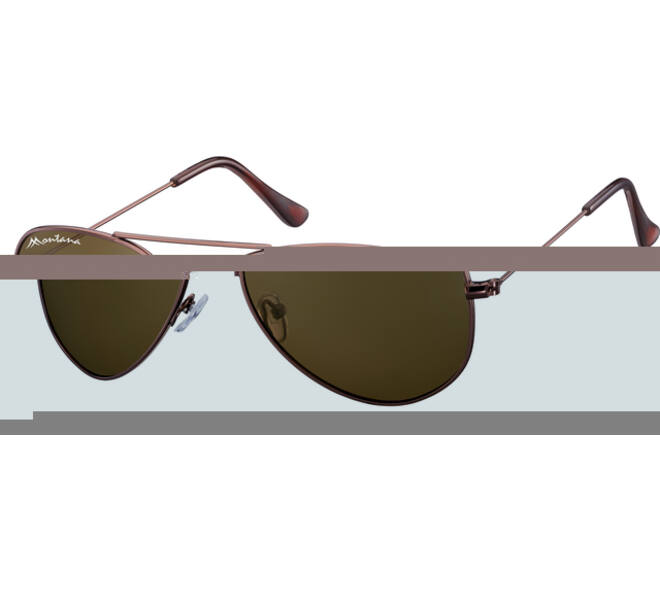 Zonnebril Montana met bruin glas en metalen pootje koffiekleur