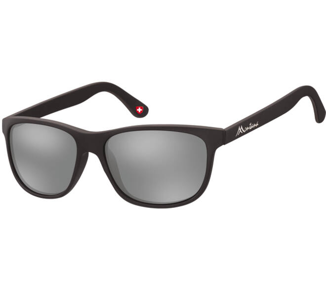 Zonnebril Montana met Revo spiegelglas mat zwart