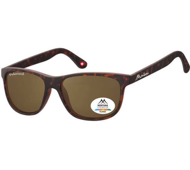 Zonnebril Montana met bruin gepolariseerd glas mat turtle