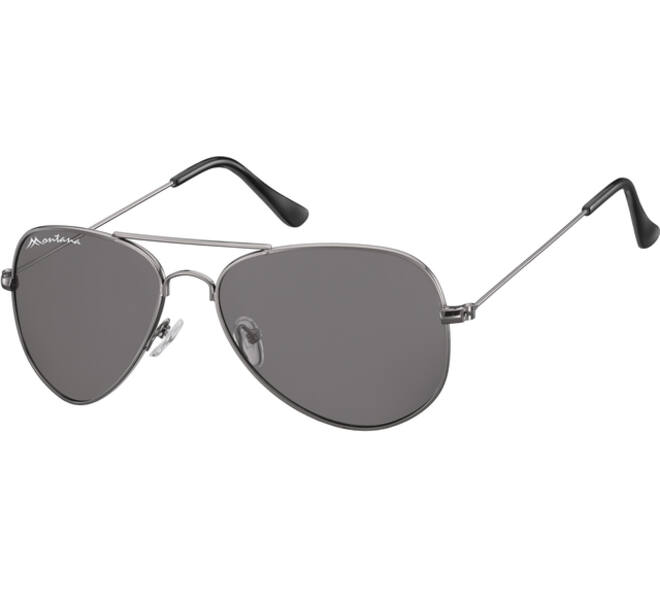 Zonnebril Montana met smoke glas staalkleurig